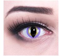 funnylens 1 par de colores Violette amarillas Purple Dragon Año Contacto lente con Gratis lente Depósito y tope de giro. Perfecto para Carnaval, halloween.
