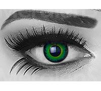 Funnylens Crazy Fun Green Werewolf Jahr - Lentillas de contacto Perfecto para Halloween, carnaval, carnaval o noche de carnaval con recipiente para lentes de contacto gratis sin fuerza.
