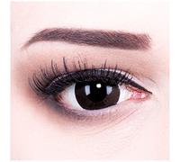 Funnylens Mini Sclera Black Out - Lentes de contacto de color negro (17 mm, incluye 60 ml de producto de cuidado y recipiente, suaves sin grosor, 2 unidades)