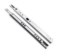 Funnytek 1 par de guías para cajones, extracción parcial con ruedas, sistema de rieles con extracción parcial (17 mm x 342 mm)