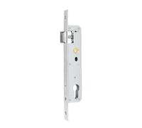 Funnytek Cerradura de fajín de acero inoxidable, puerta central de 85 mm | Para puertas internas y externas, cerradura de mortaja con marco de níquel satinado para el hogar y el lugar de trabajo