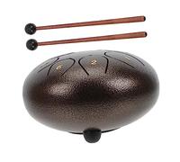 FUNOMOCYA 1 Juego Tambor Etéreo Instrumento Percusión Para Yoga Tambor Yoga Tambor Portatil Instrumento Tambor Lengua Tambor Pan Mano Acero Niño Pandereta Portátil