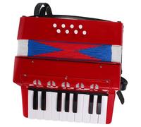 FUNOMOCYA 1 Pieza Acordeón Instrumentos Musicales Introductorios Acordeon Profesional Juguetes Musicales Para Juguete Educativo Acordeon Para Abdominales Rojo