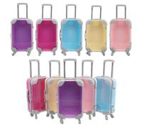 FUNOMOCYA 10 Piezas Caja de Obsequio para Equipaje Pequeña de Plástico Transparente Caja de Recuerdos de Maleta Decorativa de Equipaje para Recepción de Boda y Suministros de Fiesta