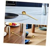 FUNOMOCYA 10 Piezas Cucharas Largas de Acero Inoxidable para Café y Postres Cucharillas Resistentes para Mezclar Té Helado Azúcar y Cócteles Diseño Ergonómico para Cocina y Cafetería
