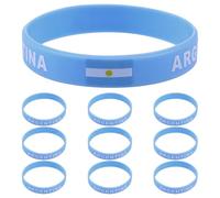 FUNOMOCYA 10 Unidades Pulsera de Silicona para Partido Internacional Diseño Nacional Único, Accesorio Versátil y Resistente al Agua Adecuado para Fanáticos del Fútbol