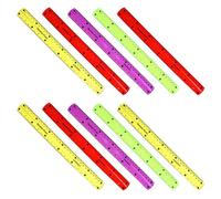 FUNOMOCYA 10 Unidades Regla Flexible de PVC Irrompible Borde Recto Transparente para Oficina Escuela y Adultos