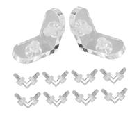 FUNOMOCYA 10piezas Código De Esquina Transparente Soportes De Acrílico Soportes para Caja De Uso Práctico Estanterías