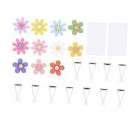 FUNOMOCYA 11piezas Ambientador Coche Margarita Clips Flores Decoración Interior Auto Accesorios Decorativos