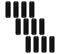 FUNOMOCYA 12 Etiquetas Rectangulares de Acero Inoxidable Negro Grabado Personalizado, Tamaño 3x1 Pulgadas, Juego de 12 Piezas 24 Tornillos para Tarjetas de Presentación y Uso en