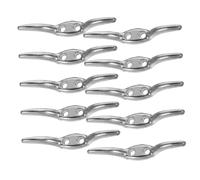 FUNOMOCYA 12 Piezas Ganchos Metálicos para Cortinas con Clema para Enrollar Cuerda Resistente Taladro para Persianas Verticales y Estores Fácil Instalación Ventanas Paquete de Unidades