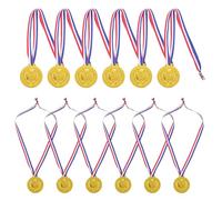 FUNOMOCYA 12 Piezas Medallas Doradas con Lanyard para Medallas Deportivas para Competición Premios Reconocimiento Infantil
