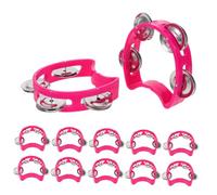 FUNOMOCYA 12 Piezas Panderetas de Mano de Plástico con Cascabeles Instrumento de Percusión Resistente para Adultos para Clases de Música Festivales y Reuniones Familiares Campanas Manuales