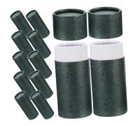 FUNOMOCYA 12 Piezas Tubos Kraft con Tapa Envase Cilíndrico para Aceite Esencial Caja de Embalaje para Té Incienso Multifunción Color Verde Oscuro