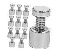 FUNOMOCYA 12juegos Fijaciones De Separación Tornillos Separadores De Embellecedores Cromados Soportes Para Letreros