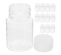 FUNOMOCYA 12piezas Frasco Sellado para Medicamentos de Viaje Contenedor Organizador con Tapa Unidades para Almacenamiento de Píldoras y Cápsulas Casa o Viaje