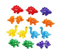 FUNOMOCYA 13 Piezas Educativo de Dinosaurios y Letras Juguete de Cognición y Clasificación para Preescolares Desarrollo de Habilidades Motrices y Aprendizaje Básico