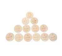 FUNOMOCYA 13 Piezas Tarjetas Mensuales de Madera para Bebés de Carteles Anuncio Crecimiento para Recién Nacidos y Regalos Originales para