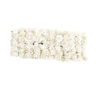 FUNOMOCYA 144 Piezas Pequeñas Flores Artificiales para Manualidades DIY Rosas Simuladas Dobles Blancas para Decoración de Bodas Fiestas y Scrapbooking