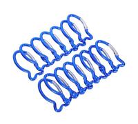 FUNOMOCYA 15 Mosquetones de Aluminio Forma de Pez, Clip de Gancho para Llavero, 15 Piezas, Color Azul, Mini Hebillas para Camping, Senderismo y Actividades al Aire Libre