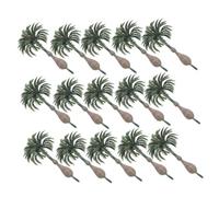 FUNOMOCYA 15 Piezas Miniaturas de Palmeras Artificiales de Plástico para Diorama Escenario DIY Adornos para Jardín de Decoración de Maquetas y Pasteles