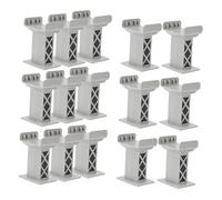 FUNOMOCYA 15 Piezas Soportes Multinivel para Puente de Tren Pilares de Plástico para Vías Bloques Elevados Compatibles con Principales Accesorios Estables para Tren y Mesas