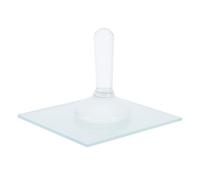 FUNOMOCYA 1juego Kit de Mortero y Losa de Vidrio para Hacer Pintura Aparato de Preparación para Acuarela y Óleo Herramienta de Molienda para Pigmentos Estudio y Taller Artístico
