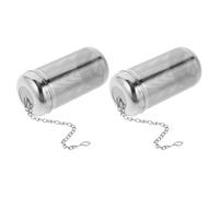 FUNOMOCYA 2 Coladores de Té en Bola de Acero Inoxidable Cadena, Filtro Seguro y Fácil de Usar para Cocinar y Marinar Alimentos, Paquete de 2 Piezas