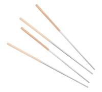 FUNOMOCYA 2 Pares Palillos Largos de Madera para Freír y Hot Pot, Resistentes al Aceite Caliente, Reutilizables y Adecuados para Fideos y Barbacoa