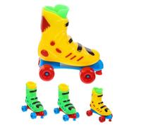 FUNOMOCYA 2 Pares Patines de Dedo Simulación Realista Juguete Educativo de Plástico Resistente Portátil y Decorativo para Aprendizaje y Diversión Color Aleatorio Color Aleatorio