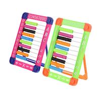 FUNOMOCYA 2 Piezas Ábaco Educativo para Herramienta Montessori de Matemáticas Aritméticas con Colores Aleatorios Juguete Didáctico para Primaria y Cálculo Básico Color Color Aleatorio