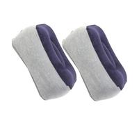 FUNOMOCYA 2 Piezas Almohada Inflable de Viaje con Soporte Ergonómico para Piernas y Pies Cojín Portátil de PVC Aterciopelado para Avión Coche y Exterior