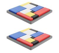 FUNOMOCYA 2 Piezas Bloques de Construcción de Razonamiento Abs 88 Desafíos y Piezas Geométricas, Desarrollo de Habilidades de Pensamiento para Educación Stem y Entrenamiento Familiar