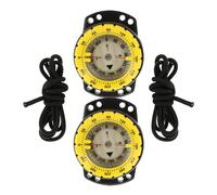 FUNOMOCYA 2 Piezas Brújula de Muñeca para Buceo con Montura Elástica Resistente y Dial Luminoso Compás Magnético para Senderismo Supervivencia y Actividades al Aire de Unidades
