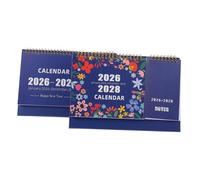 FUNOMOCYA 2 Piezas Calendario de Escritorio Inglés Planificador Diario y Mensual de Premium Resistente Tinta Diseño Compacto para Planificación Plazo Profesional y Gestión