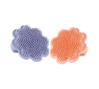 FUNOMOCYA 2 Piezas Cepillo de Champú para Niña de Suave Exfoliador de Costra Láctea y Caspa Masajeador de Cabelludo para Recién Nacidos y Pequeños Cepillo de Baño Ergonómico para