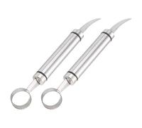 FUNOMOCYA 2 Piezas Cortador de Granadas de Acero Inoxidable Diseño de Doble Cabeza, Fácil de Limpiar y Apto para Lavavajillas, Herramienta Práctica para Pelar Frutas en Cocina