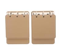 FUNOMOCYA 2 Piezas Cuaderno Portátil de Bolsillo Anillas Metálicas, Hojas Interiores Suaves para Escritura, Tamaño 14x9.7 Cm Adecuado para Estudiantes y Viajes