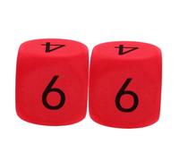 FUNOMOCYA 2 Piezas Dados Gigantes de Espuma EVA para Educativo Seguro con Bordes Redondeados para Fiestas Actividades Aula de Unidades Rojo