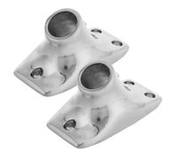 FUNOMOCYA 2 Piezas De Base De De Acero Inoxidable para Bandera Plateada