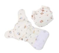 FUNOMOCYA 2 Piezas de Lavables para Recién Nacido Reutilizables y Absorbentes de Algodón Pantalones para Bebés Sensibles Accesorios Cómodos para Pequeños Talla Pequeña Rosa y Azul