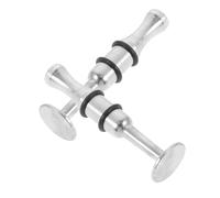 FUNOMOCYA 2 Piezas Entrenador Fuerza Bucal para Trompeta y Clarinete Dispositivo Entrenamiento Músculos Labios Color Plata Portátil y Versátil para Saxofón y Trombón