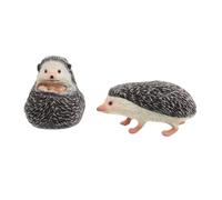 FUNOMOCYA 2 Piezas Figuras de Erizo Miniatura de PVC Decoración Animal Pequeña para Jardines de Hadas Adorno para Pasteles Temáticos y Manualidades Creativas