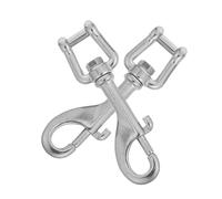 FUNOMOCYA 2 Piezas Gancho de Buceo Acero Inoxidable Cierre Seguro Clip Giratorio Metálico Liberación Rápida Pack Unidades para Equipo Submarino y Llavero