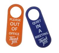 FUNOMOCYA 2 Piezas Letreros para Puerta de Oficina Señal Doble Cara Quiet In Meeting y Please Out Of Office Diseño Versátil para Salas Reuniones y Oficinas Fácil Instalación Claro de