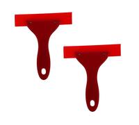 FUNOMOCYA 2 Piezas Limpiacristales Pequeños para Ventanas de Coche y Ducha Rasqueta Flexible Antideslizante para Vidrio Espejos y Mamparas Herramienta para Quitar Agua y Nieve Mango