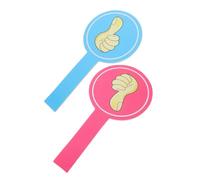 FUNOMOCYA 2 piezas Paletas de Votación para Aula Foam con Pulgar Azul y Rosa para Participación y Retroalimentación Actividades Interactivas