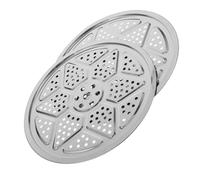 FUNOMOCYA 2 Piezas Placa de Vapor Redonda de Acero Inoxidable Bandeja Resistente para Cocinar y Enfriar Alimentos con Diseño Perforado para Estufas