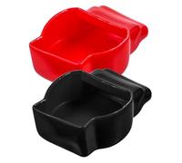 FUNOMOCYA 2 piezas Protector para de Batería Coche Fundas Aislantes para Bornes y Cubiertas Resistentes la y Cortocircuitos Reemplazo de Tapas para