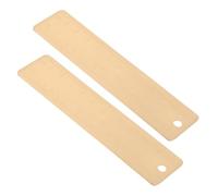 FUNOMOCYA 2 Piezas Regla Metálica Portátil de Latón Dual para Dibujo Artístico y de para Medición Precisa Exteriores